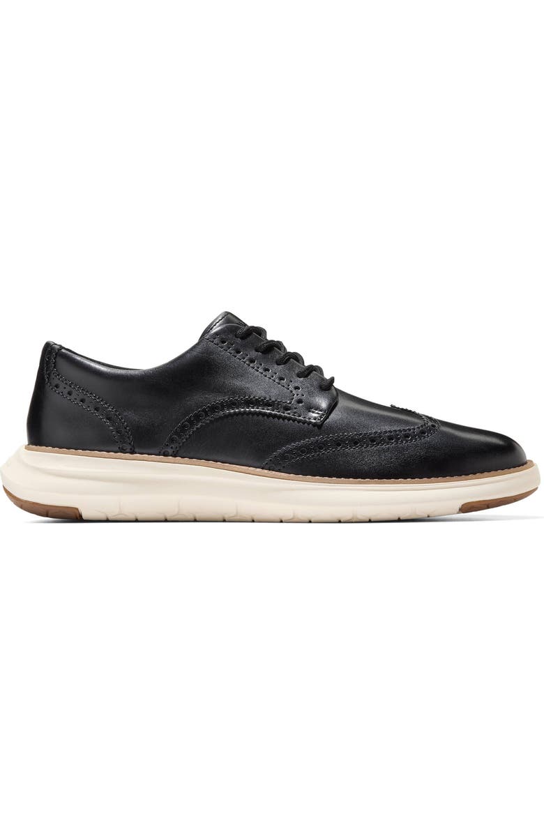 Cole Haan Grand Remix Wingtip Oxford Sneaker, Alternate, color, Black / Ivory