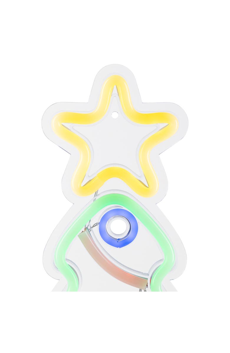 Northlight LED Neon Lighted Christmas Tree Wall or Window Decoration - 15", Alternate, color, Multi
