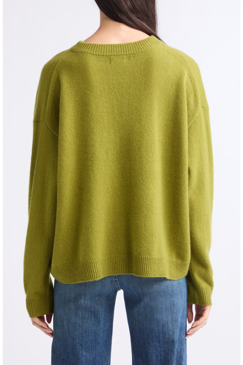 Serrano Relax Fit Cashmere Crewneck Sweater, Alternate, color, PEAR
