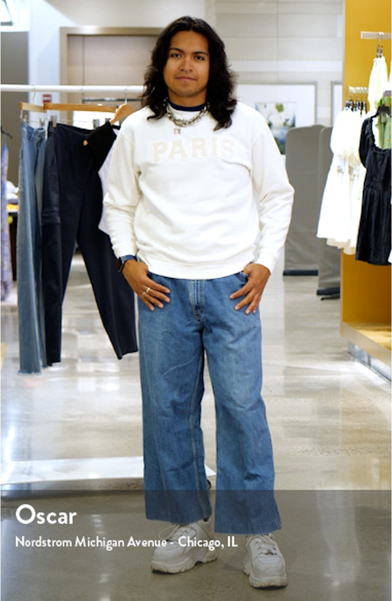 Paris Bouclé Patch Cotton Blend Sweatshirt, sales video thumbnail