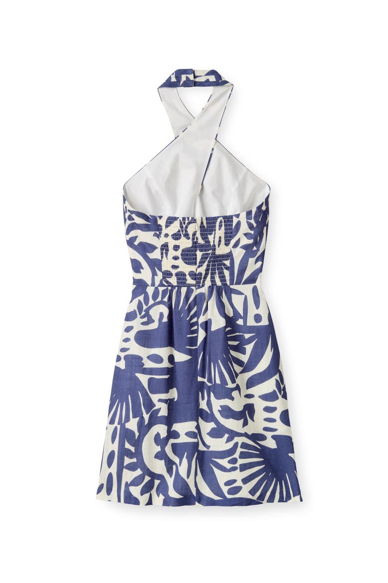 Moran Halter Mini Dress, Alternate, color, Coastal Indigo