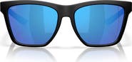 Costa Del Mar 57mm Polarized Mirrored Rectangular Sunglasses