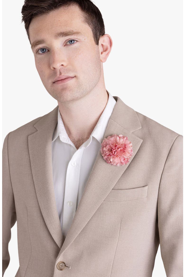 The Light Pink Carnation Floral Brooch, Alternate, color, Light Pink