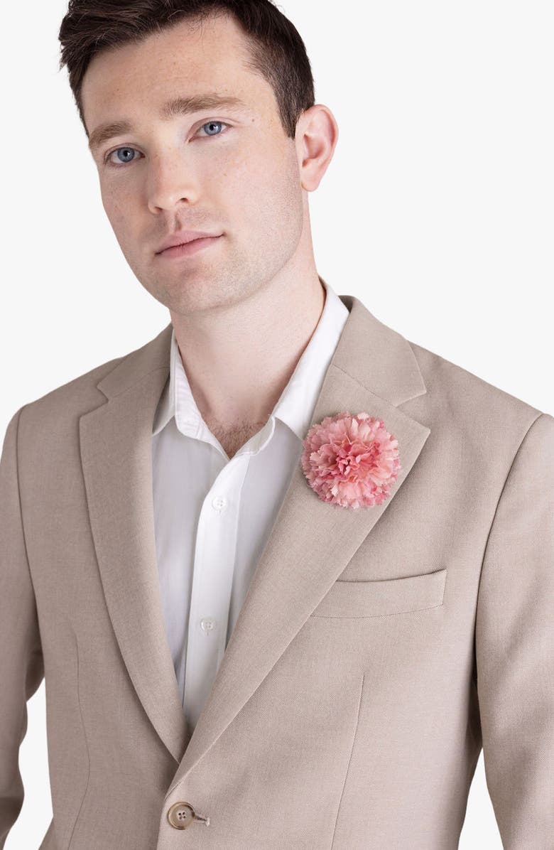 Helena Simon The Light Pink Carnation Floral Brooch, Alternate, color, Light Pink