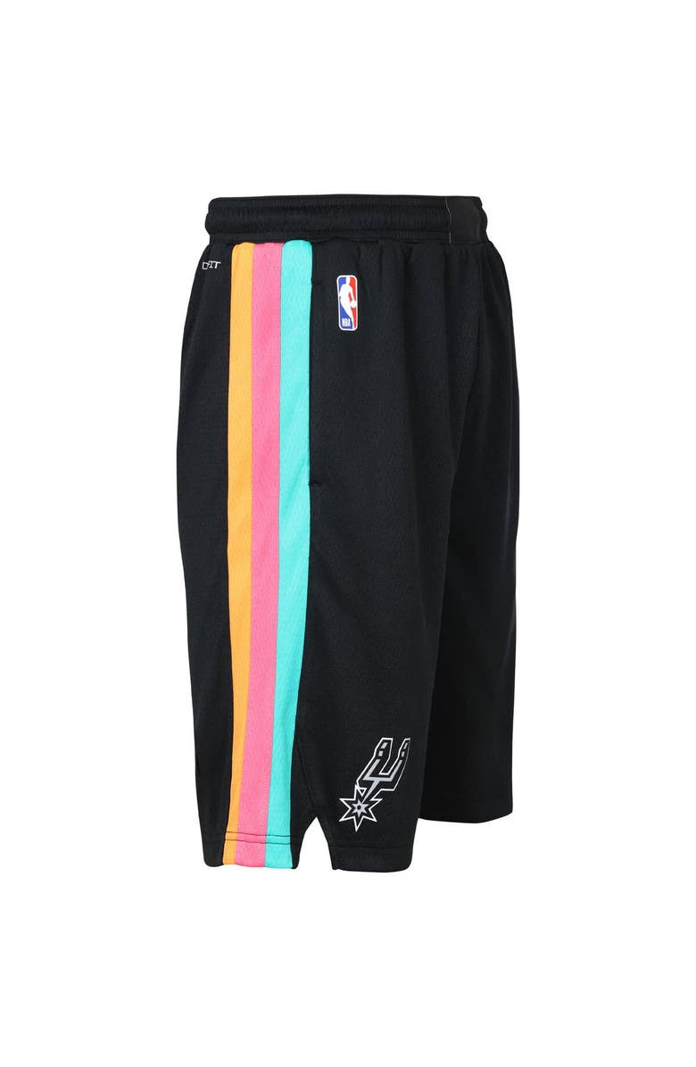 Nike Youth Nike Black San Antonio Spurs 2025/26 City Edition Swingman Performance Shorts, Alternate, color, Black