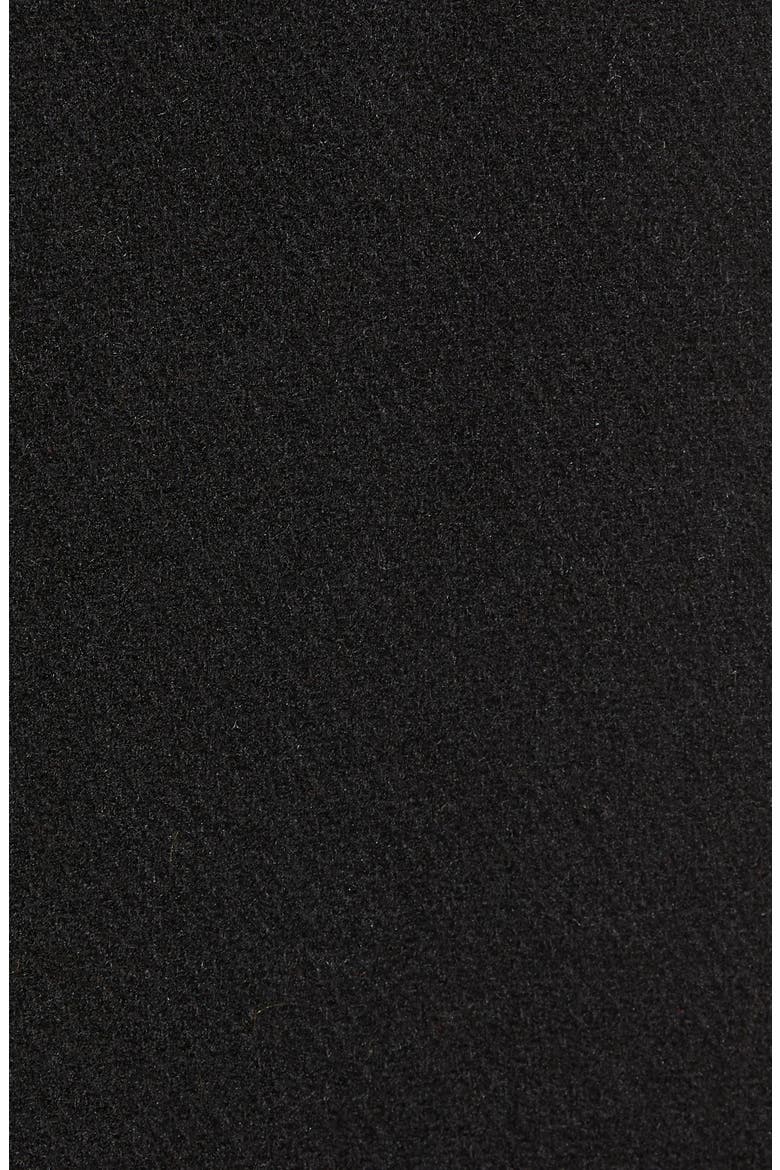 Double Breasted Wool Blend Coat, Alternate, color, BLACK