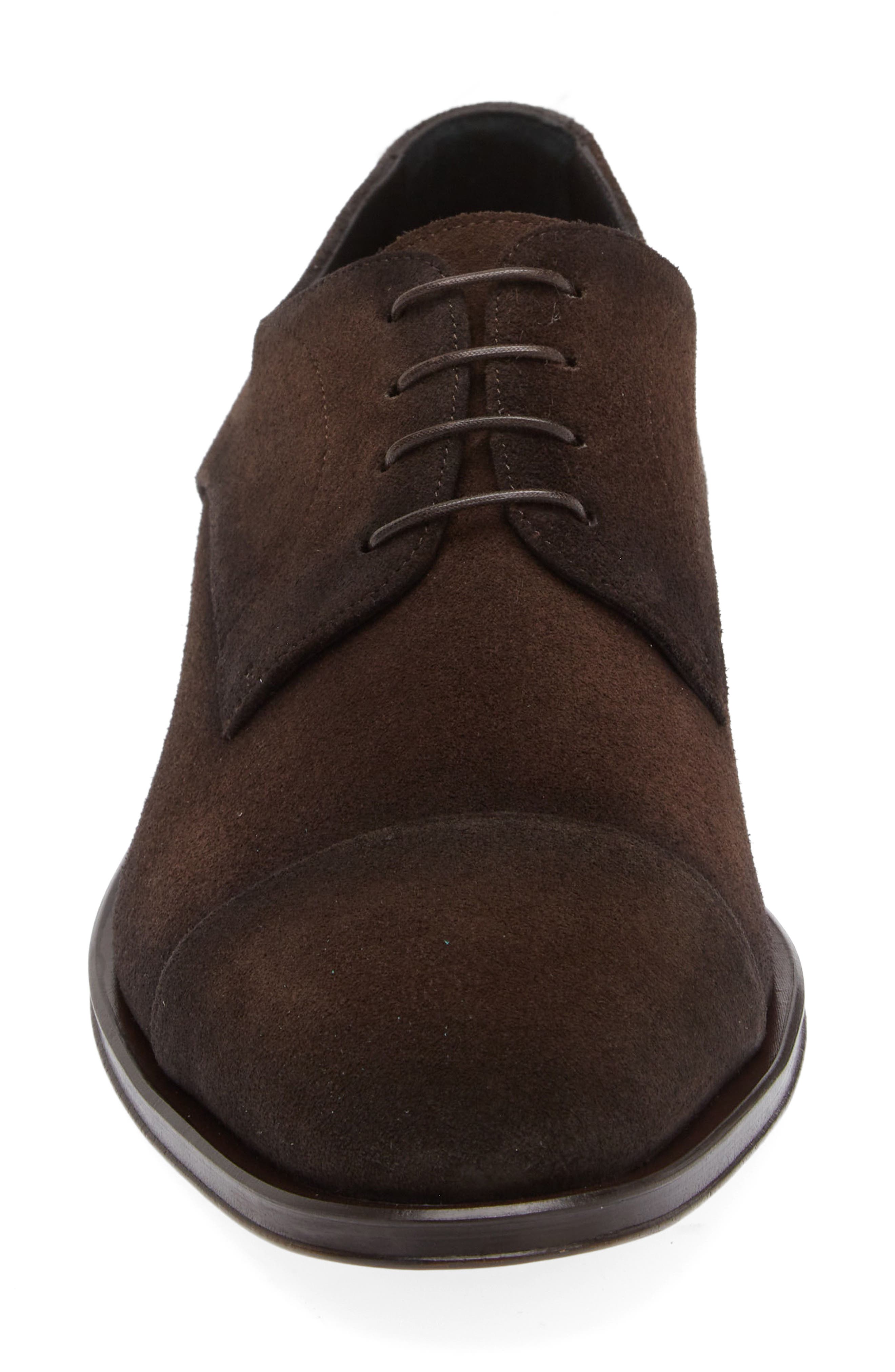 BOSS Derrek Cap Toe Derby, Alternate, color, Dark Brown