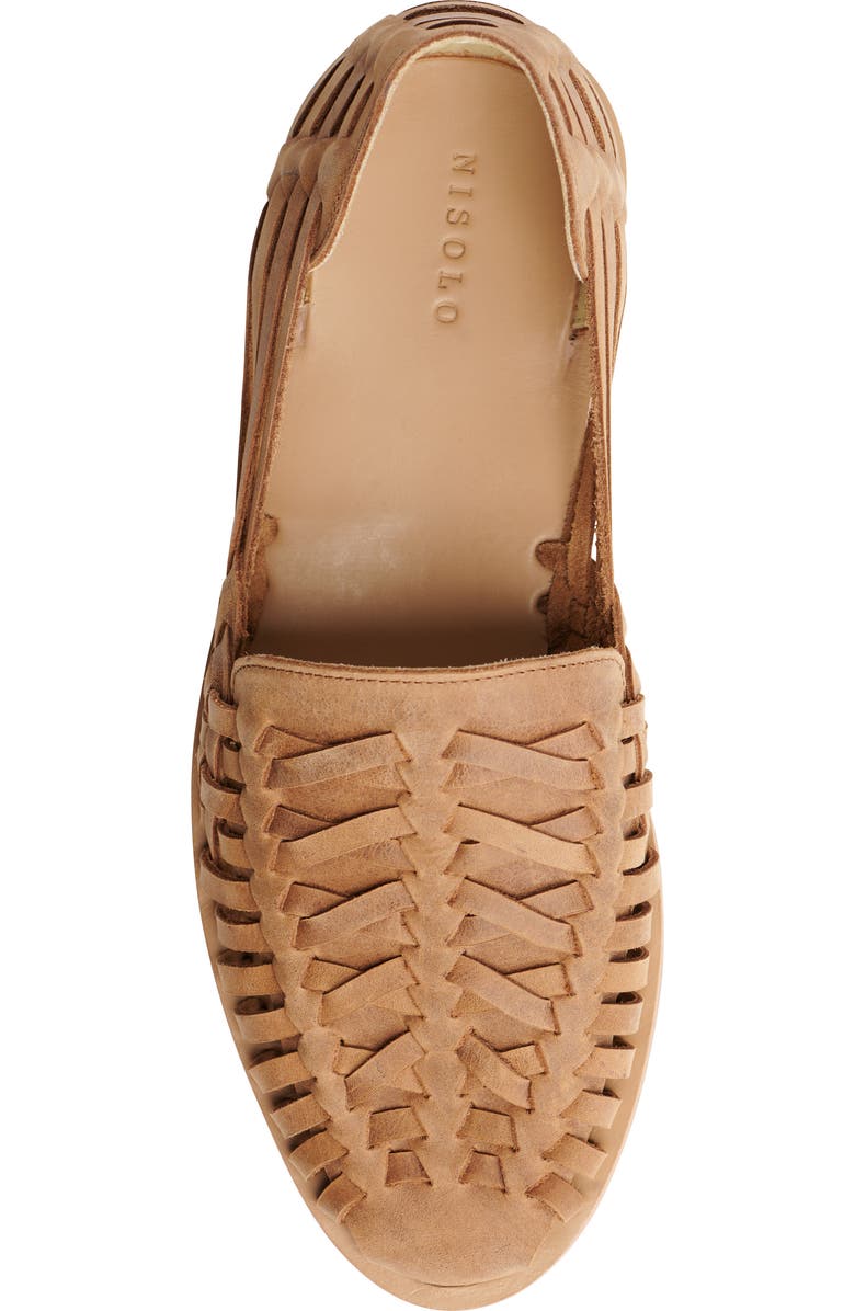 Nisolo Huarache Water Resistant Sandal, Alternate, color, Tobacco