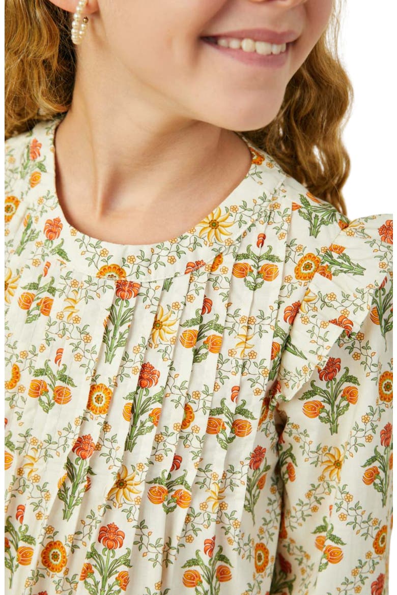 Long Sleeve Floral Print Top, Alternate, color, RUST
