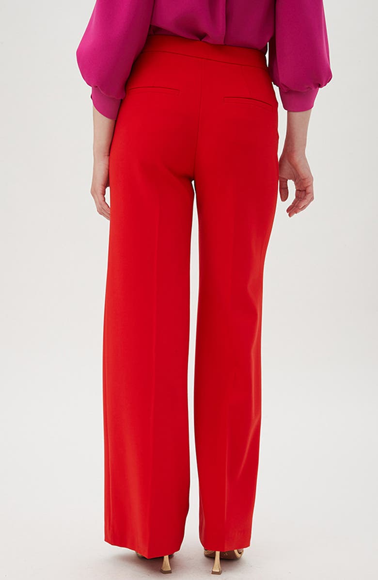 Trina Turk Wasabi 2 Wide Leg Pants, Alternate, color, Reina Red