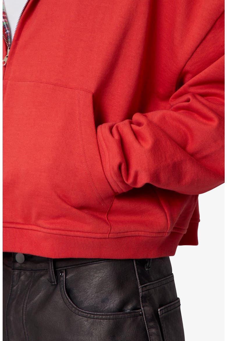 Reversible Flannel Zip Hoodie, Alternate, color, RED