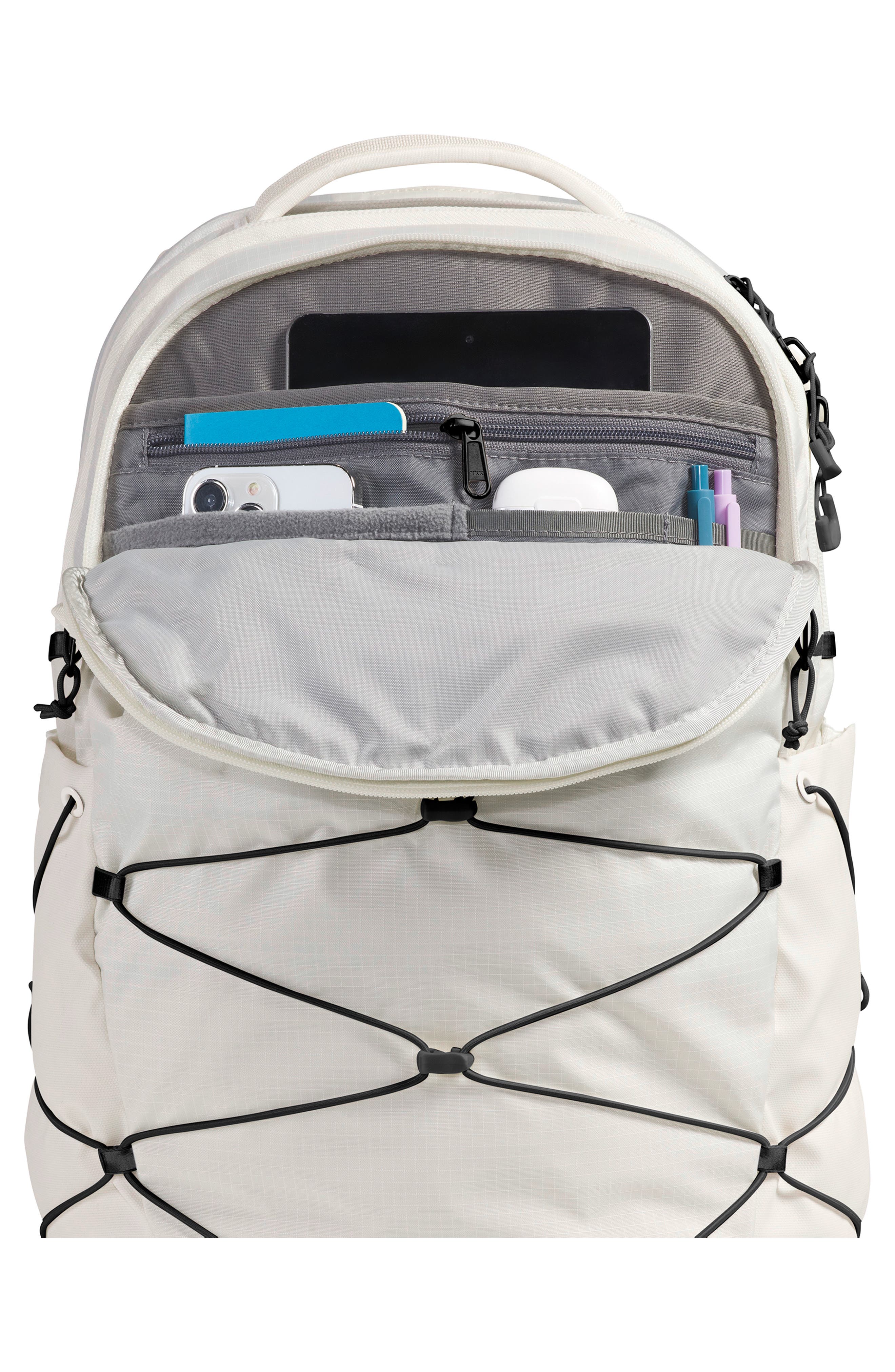 Borealis Water Repellent Backpack, Alternate, color, WHITE DUNE/ TNF BLACK