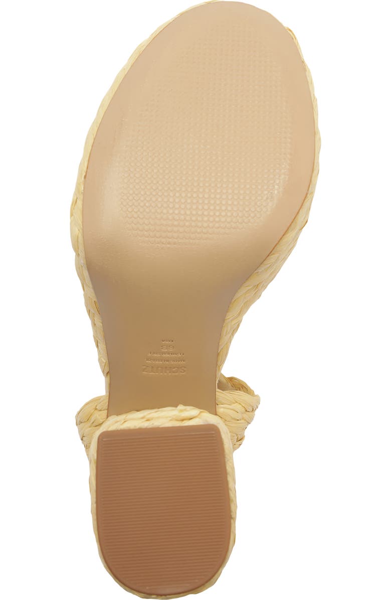 Schutz Ayana Ankle Strap Platform Sandal, Alternate, color, Palha/ Natural Nibs