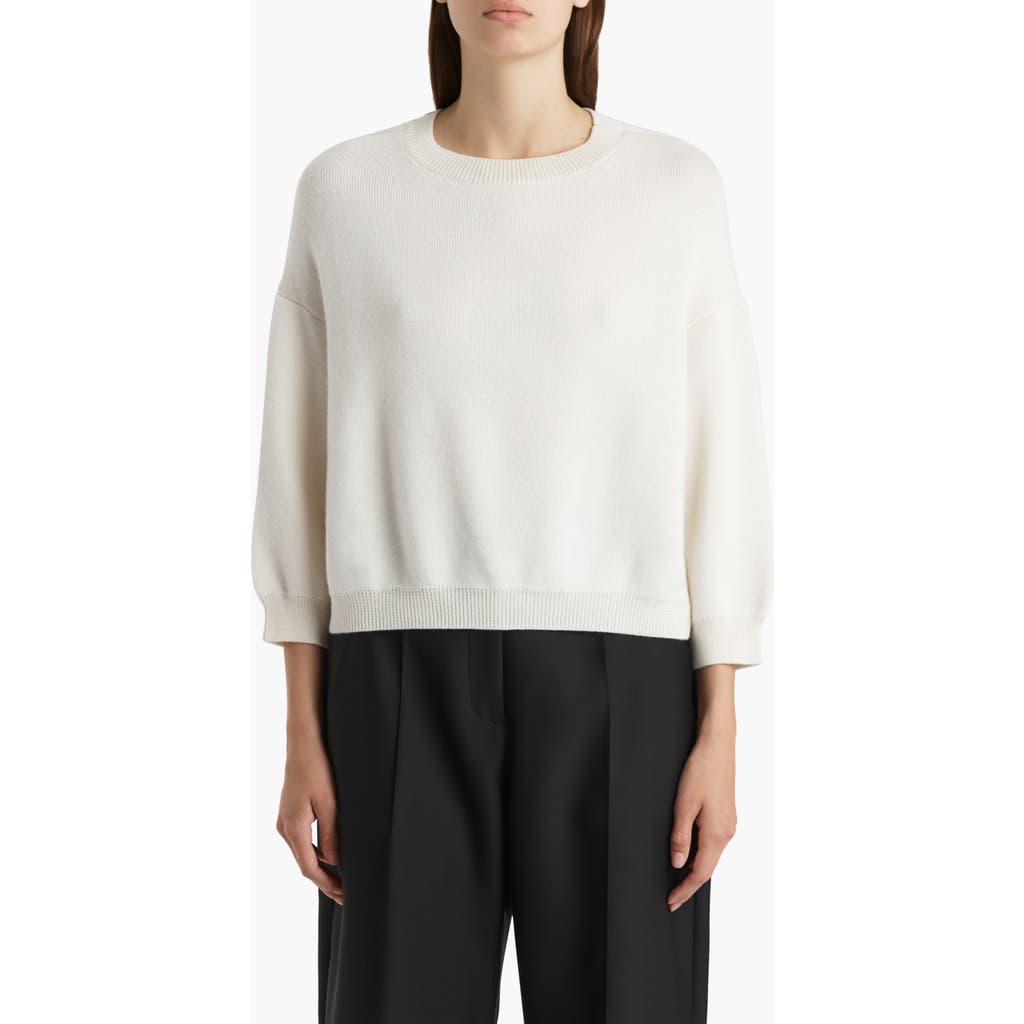 Khaite Sabina Cashmere & Mohair Sweater In White