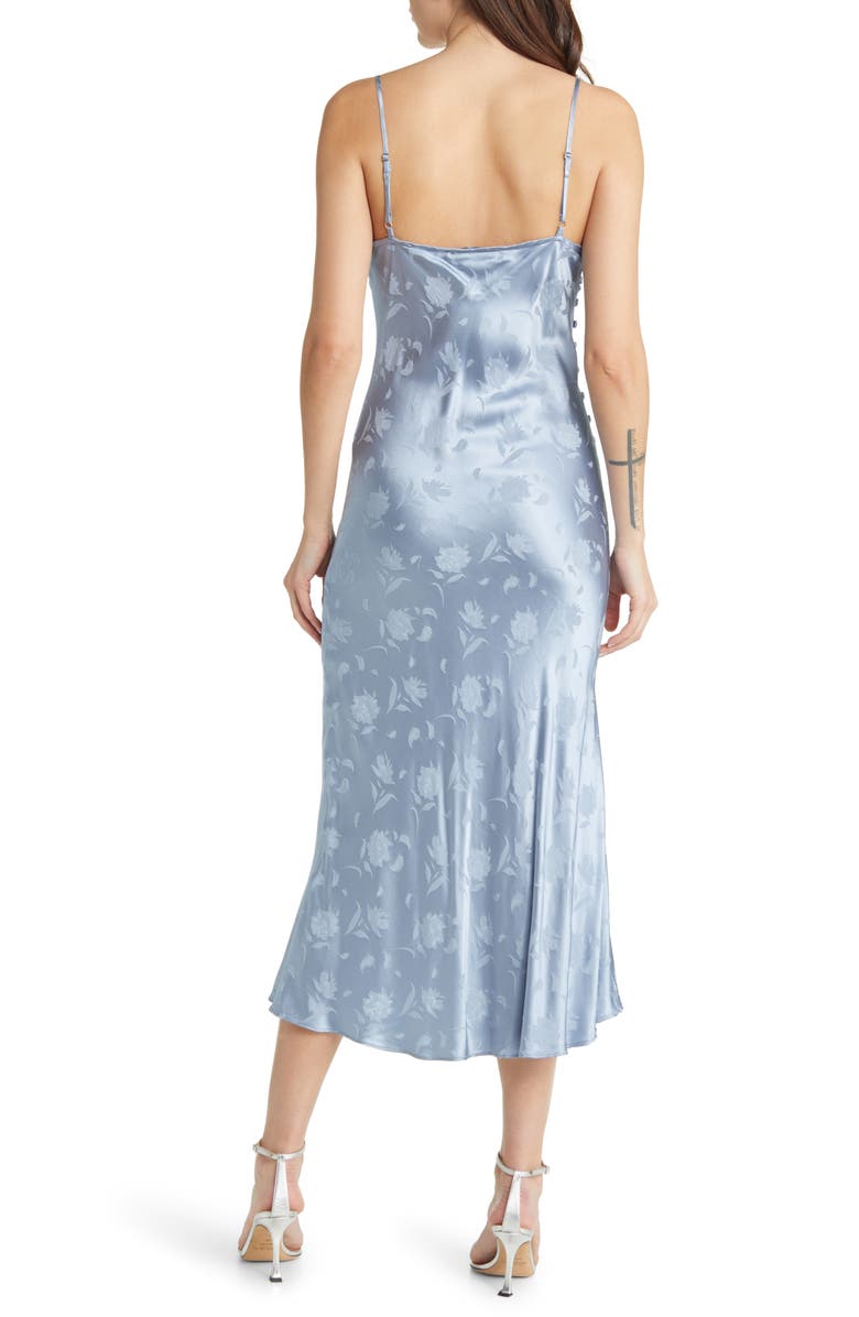 Lulus All About You Satin Midi Slipdress, Alternate, color, 
