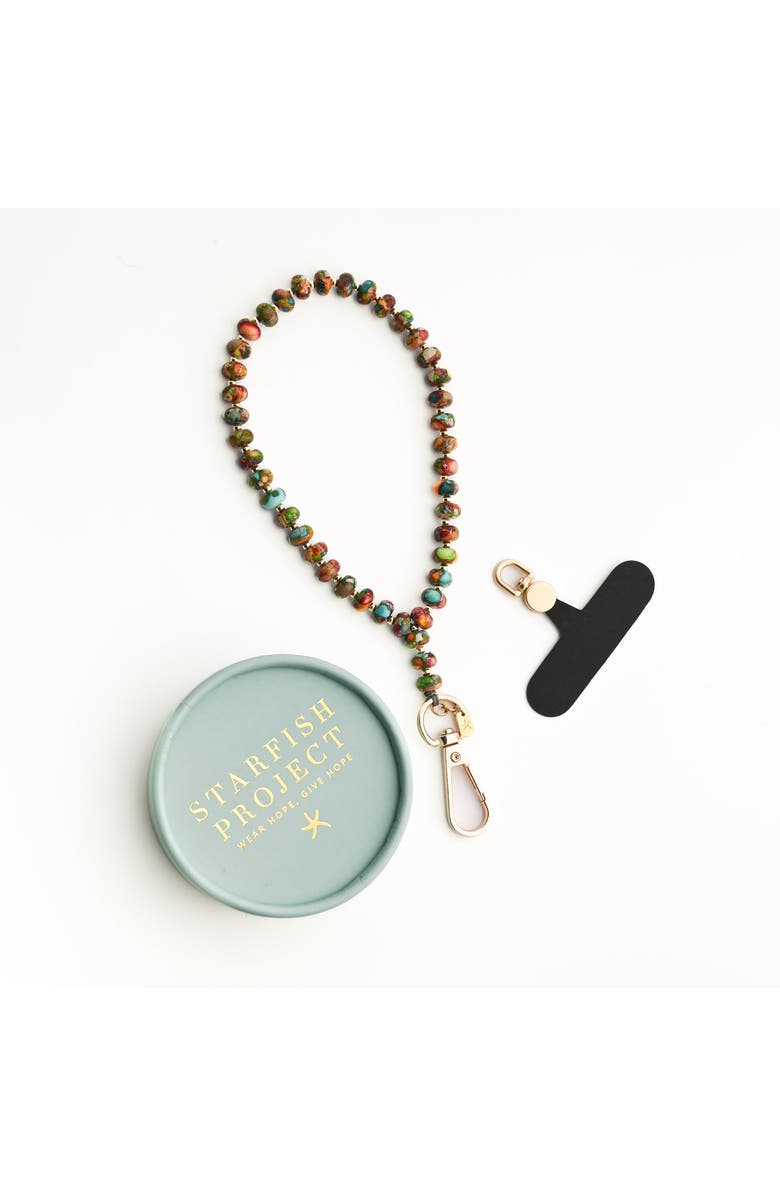 Starfish Project Sedona Emperor Stone Beaded Phone Wrist Strap, Main, color, Multi