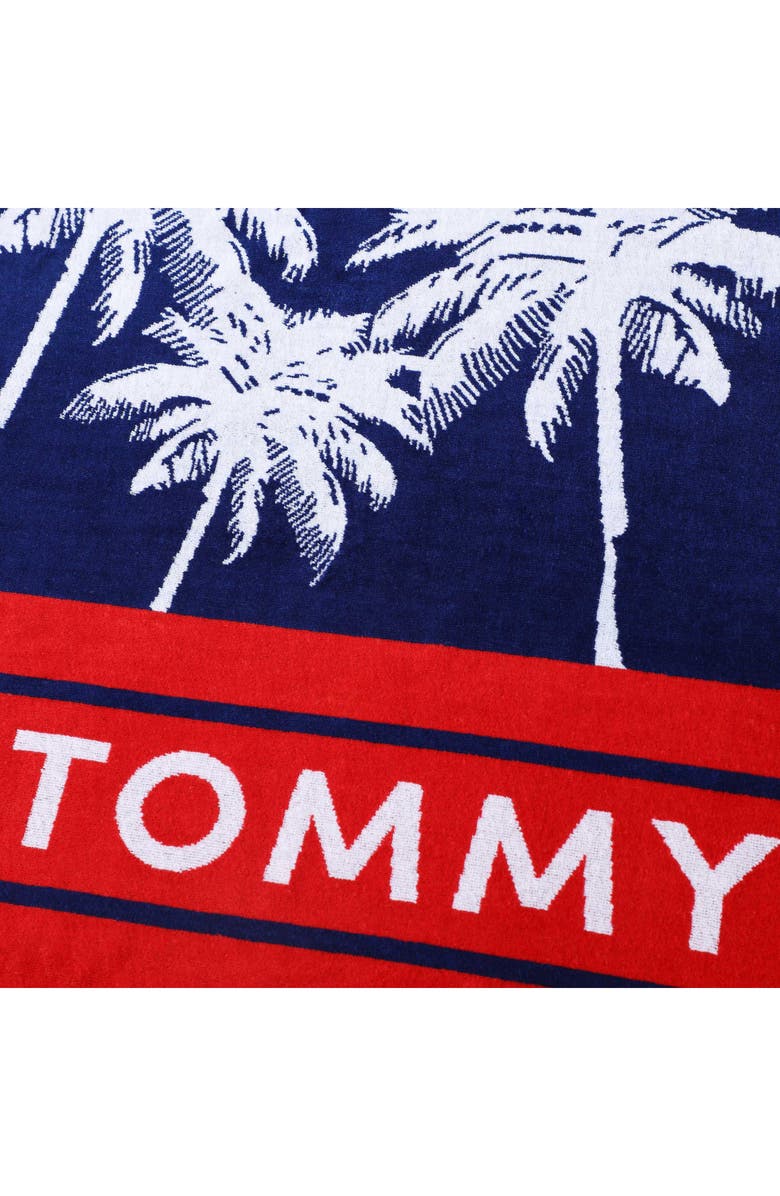 Tommy Hilfiger Boulevard Beach Towel, Alternate, color, Midnight Blue/ White/ Scarlet