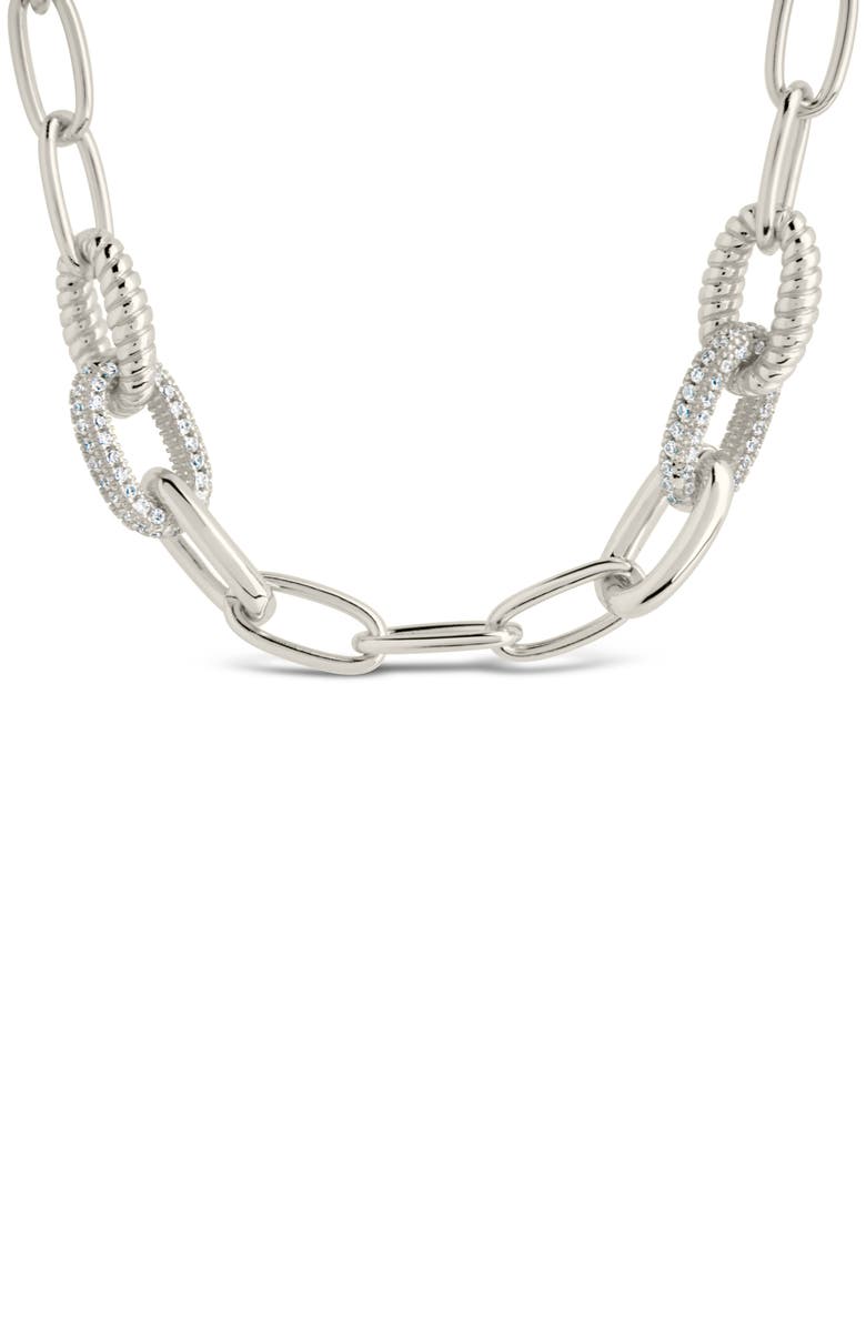 Sterling Forever Samar Chain Link Necklace, Alternate, color, 