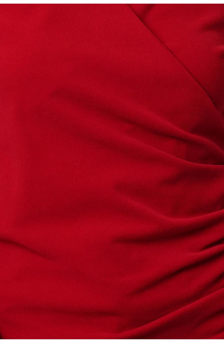 CYRUS Long Sleeve Faux Wrap Top, Alternate, color, Mars Red