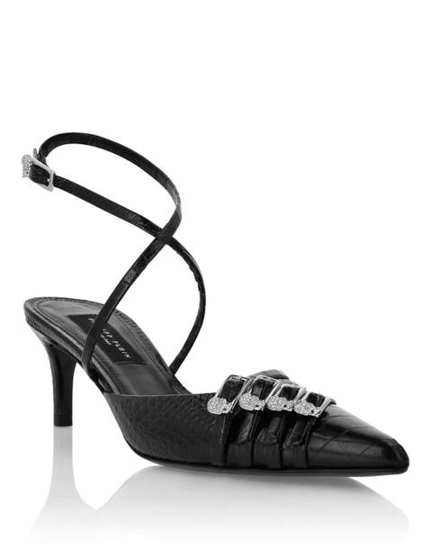 Multi-Strap Low-Heel Slingback Cocco Print Women