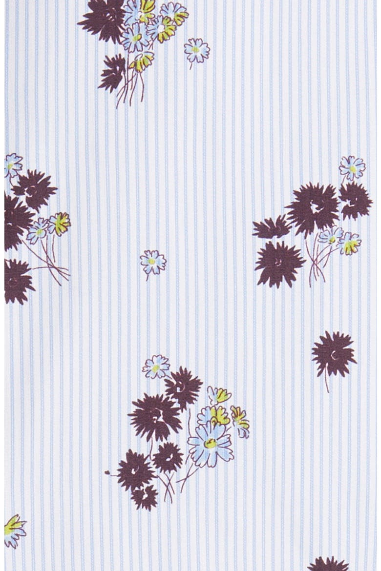 Tailored Fit Floral Stripe Cotton Dress Shirt, Alternate, color, LIGHT BLUE