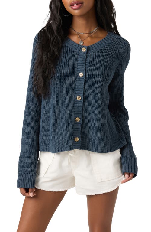 O'neill Kerris Cotton Blend Cardigan In Blue