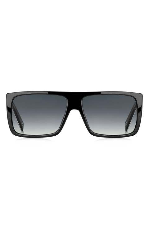 Icon 57mm Gradient Rectangular Sunglasses