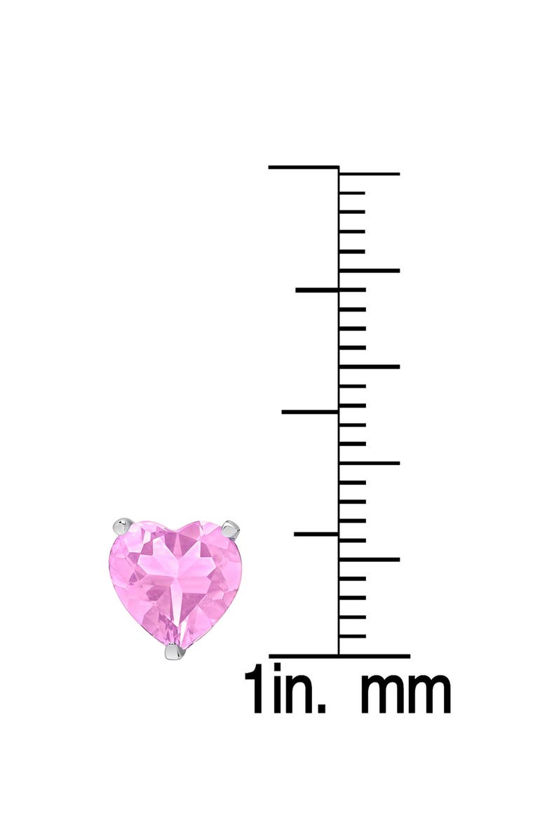 Lily Nily Kids' Cubic Zirconia Heart Stud Earrings, Alternate, color, Pink