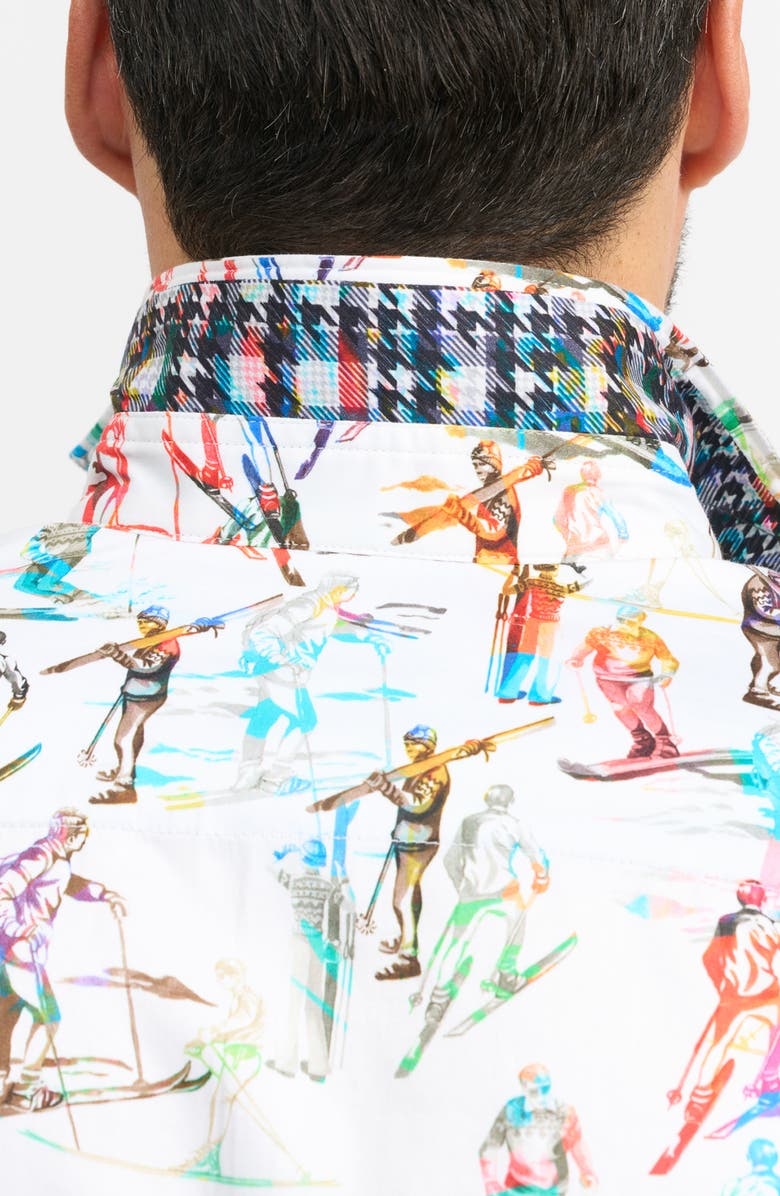 Robert Graham Off Piste Stretch Button-Up Shirt, Alternate, color, 