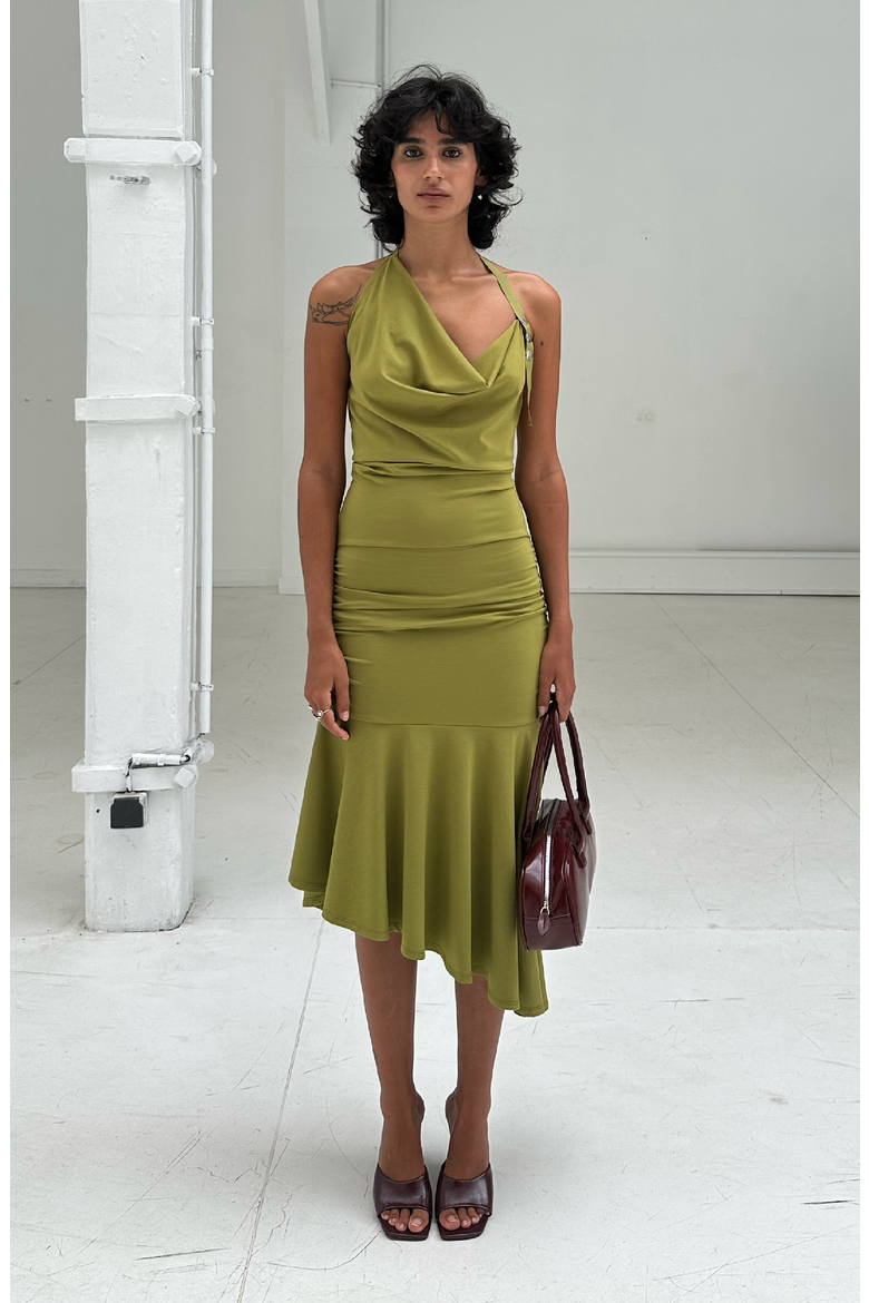Ana Dress, Alternate, color, Olive Green