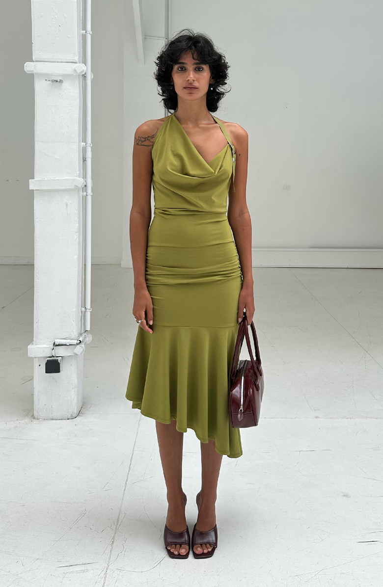 SAEMDI Ana Dress, Alternate, color, Olive Green