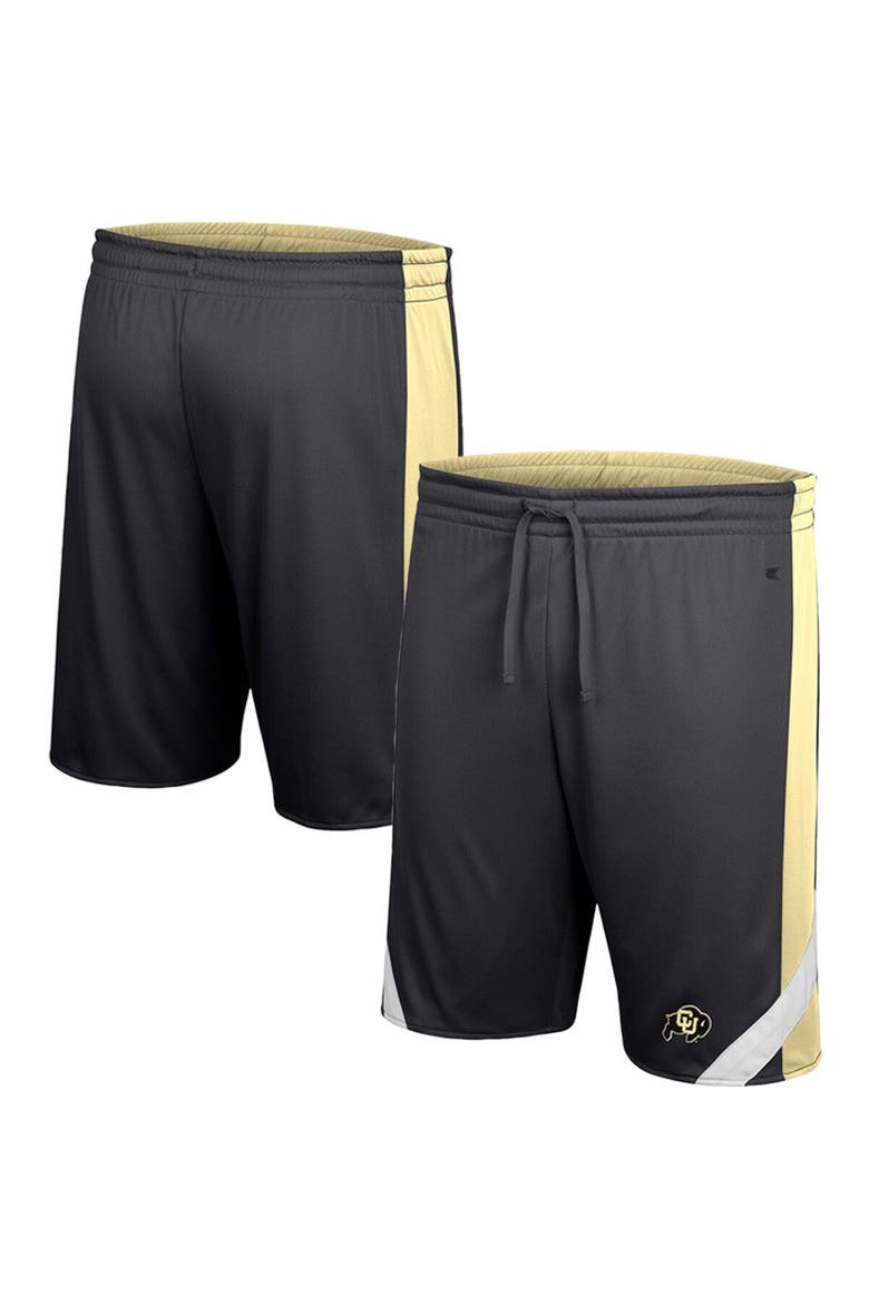 Men's Colosseum Black/Gold Colorado Buffaloes Am I Wrong Reversible Shorts, Alternate, color, Black