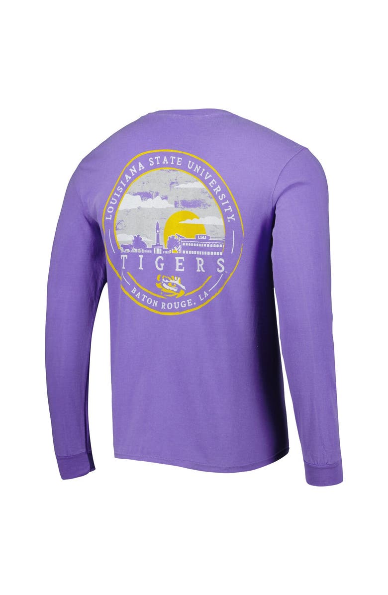 IMAGE ONE Men's Purple LSU Tigers Circle Campus Scene Long Sleeve T-Shirt, Alternate, color, 