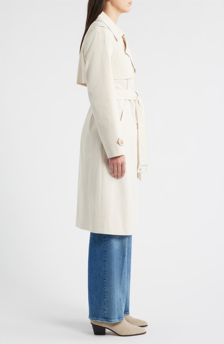 Sam Edelman Double Breasted Trench Coat, Alternate, color, Linen