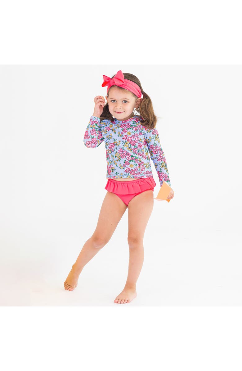 RuffleButts Baby Girls Princess Seam Ruffle Rash Guard 2-Piece, Alternate, color,