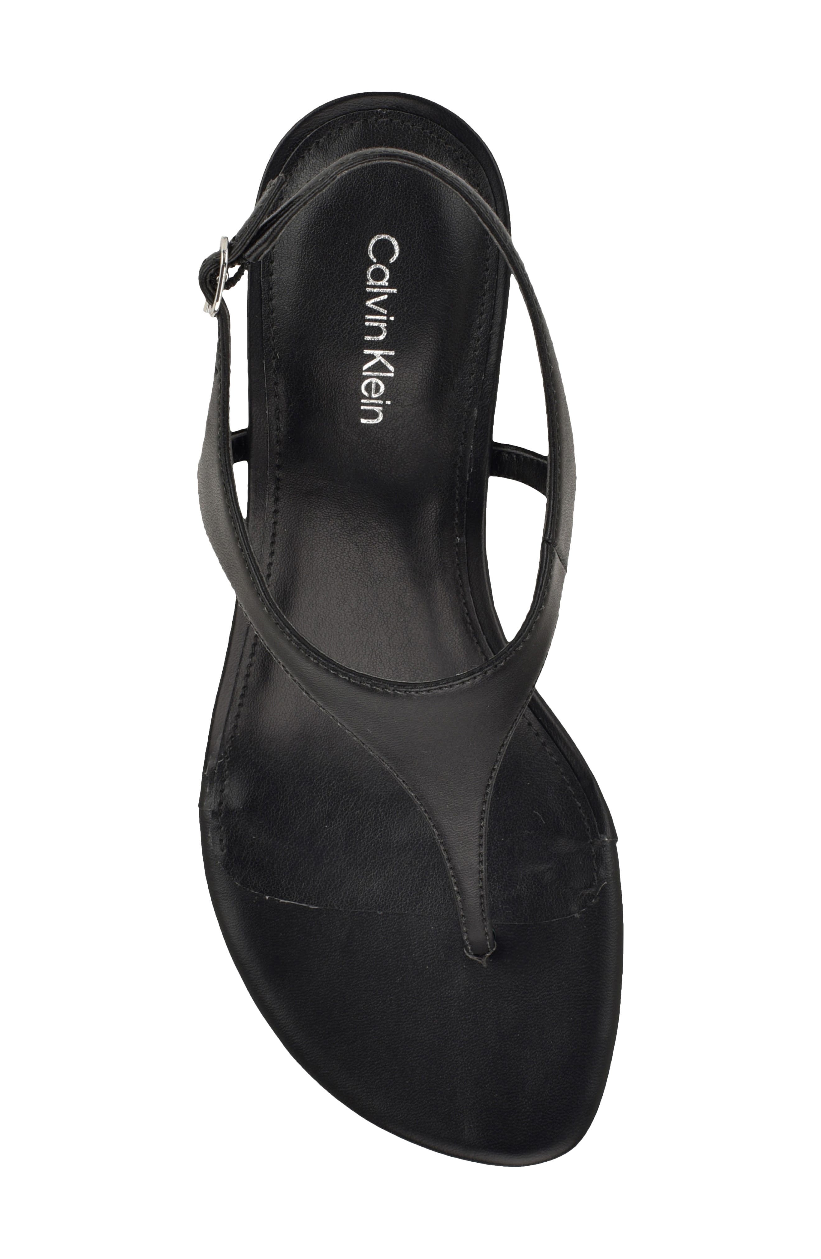 Calvin Klein Portia Ankle Strap Sandal, Alternate, color, Black