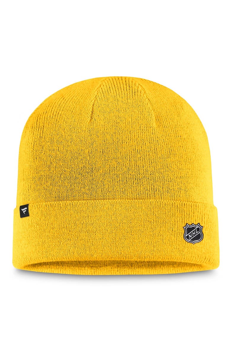 FANATICS Men's Fanatics Branded Gold Nashville Predators Authentic Pro Cuffed Knit Hat, Alternate, color, Gold