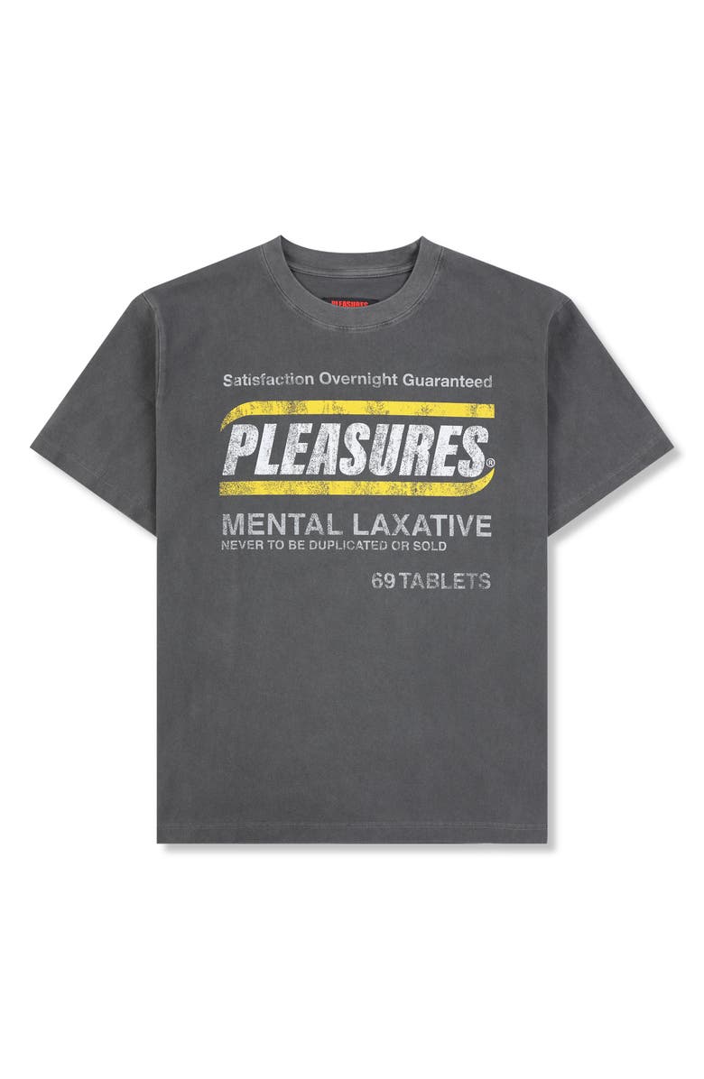 PLEASURES Relief Heavyweight Graphic T-Shirt, Alternate, color, Faded Black