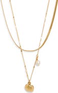 Nordstrom Set of 2 Shell & Freshwater Pearl Necklaces