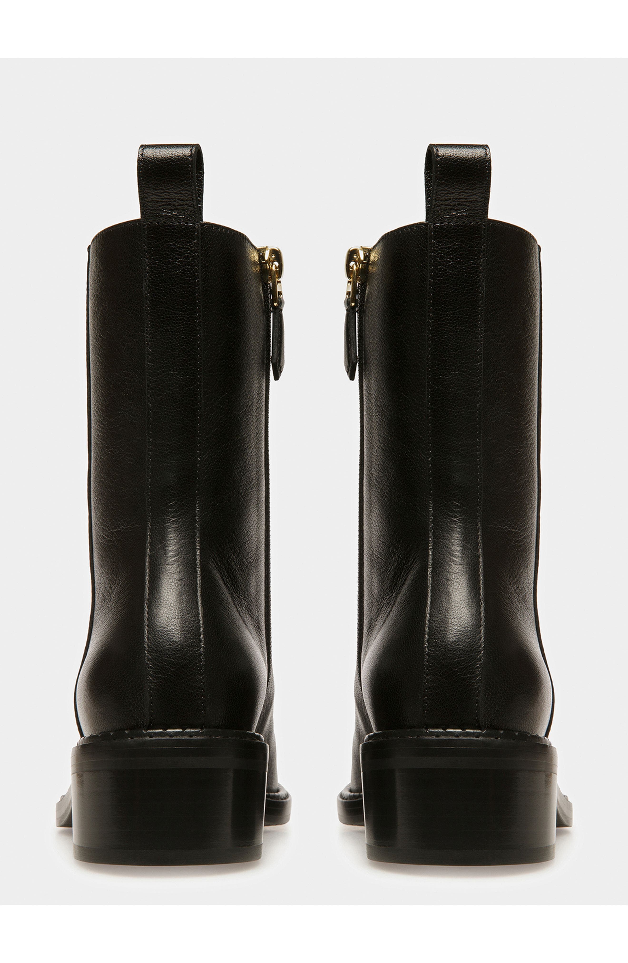 Bally Austine Leather Boots, Alternate, color, Black