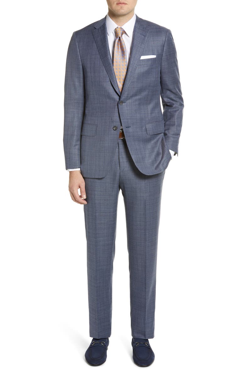 Hickey Freeman Texture Wool Suit, Main, color, 