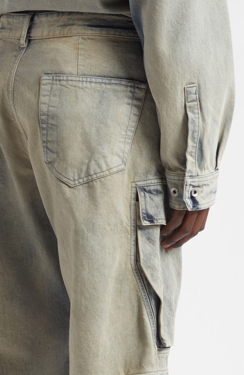 Rick Owens DRKSHDW Double Cargo Jeans, Alternate, color, Mineral Pearl