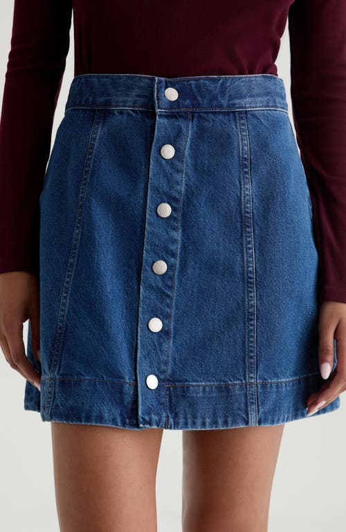Ag Evie A-line Denim Miniskirt In Blue
