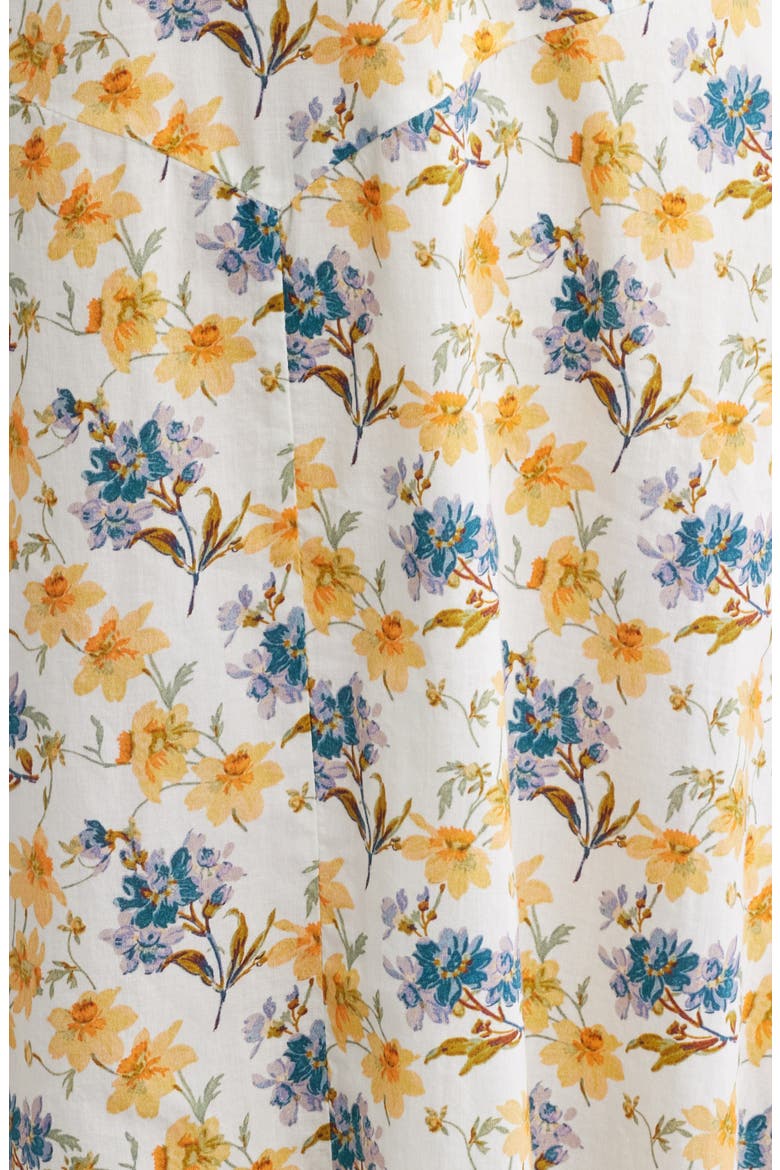 Rhodia Floral Organic Cotton Midi Dress, Alternate, color, NARCISSUS BLOOM