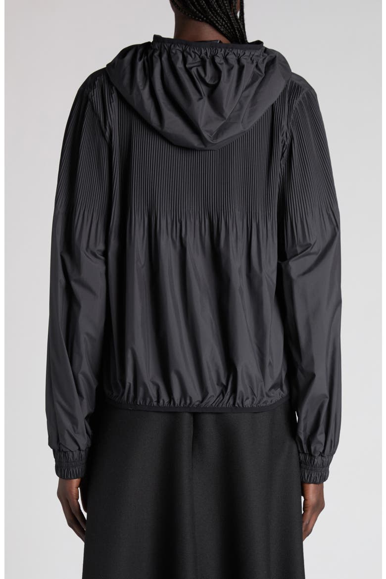 Auxonne Pleated Windbreaker, Alternate, color, BLACK
