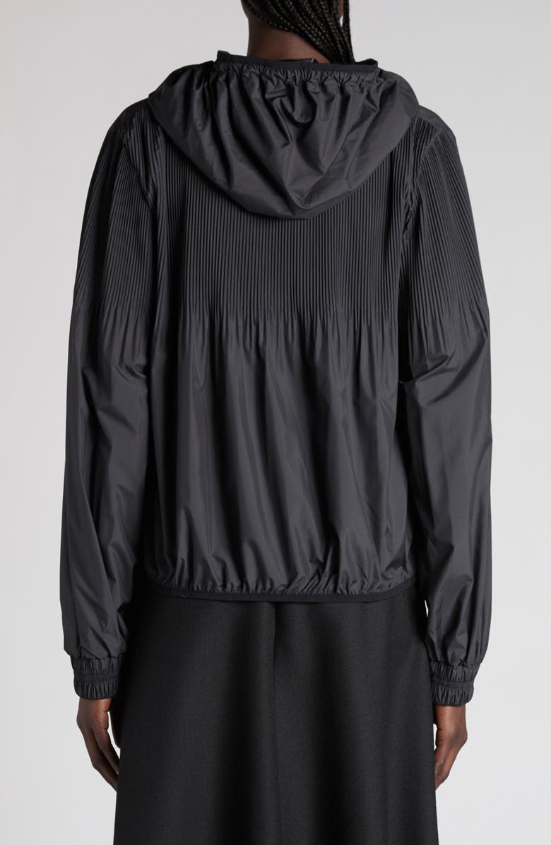 Moncler Auxonne Pleated Windbreaker, Alternate, color, Black