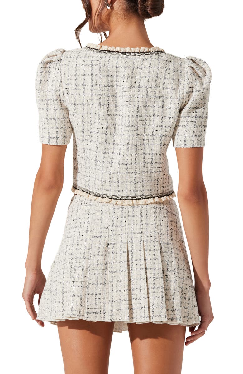 ASTR the Label Zoela Tweed Crop Jacket, Alternate, color, 