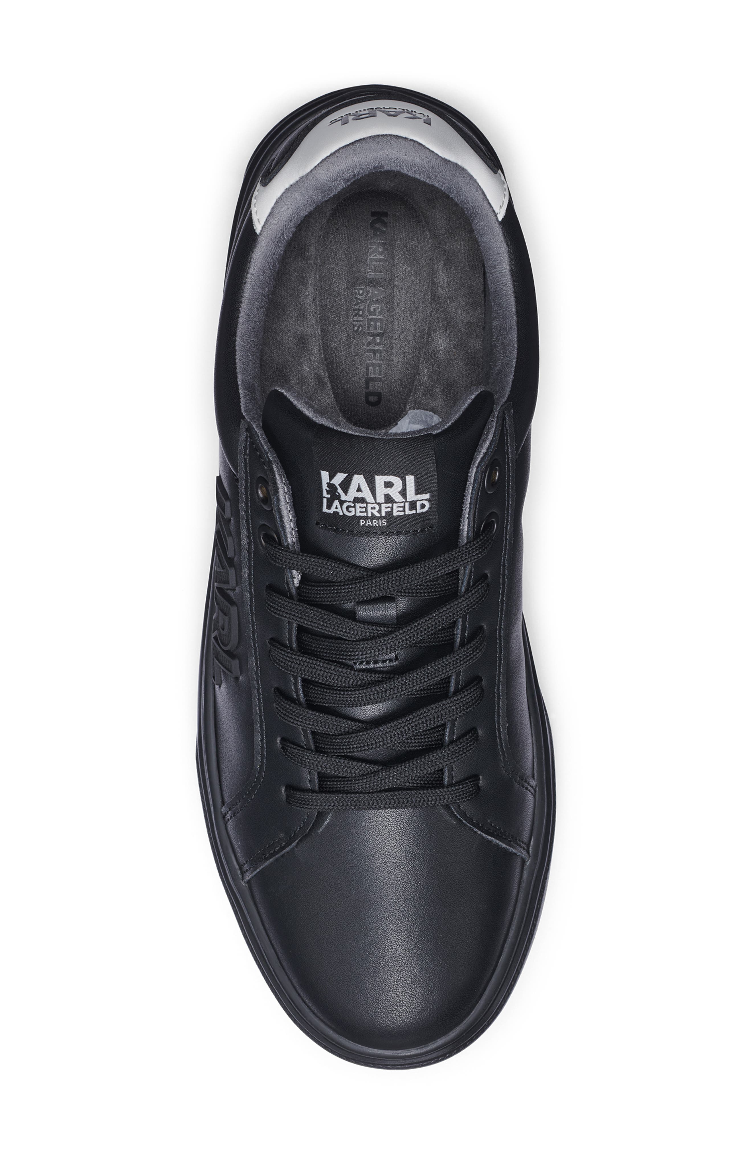 KARL LAGERFELD PARIS Side Karl Low Top Sneaker, Alternate, color, Black