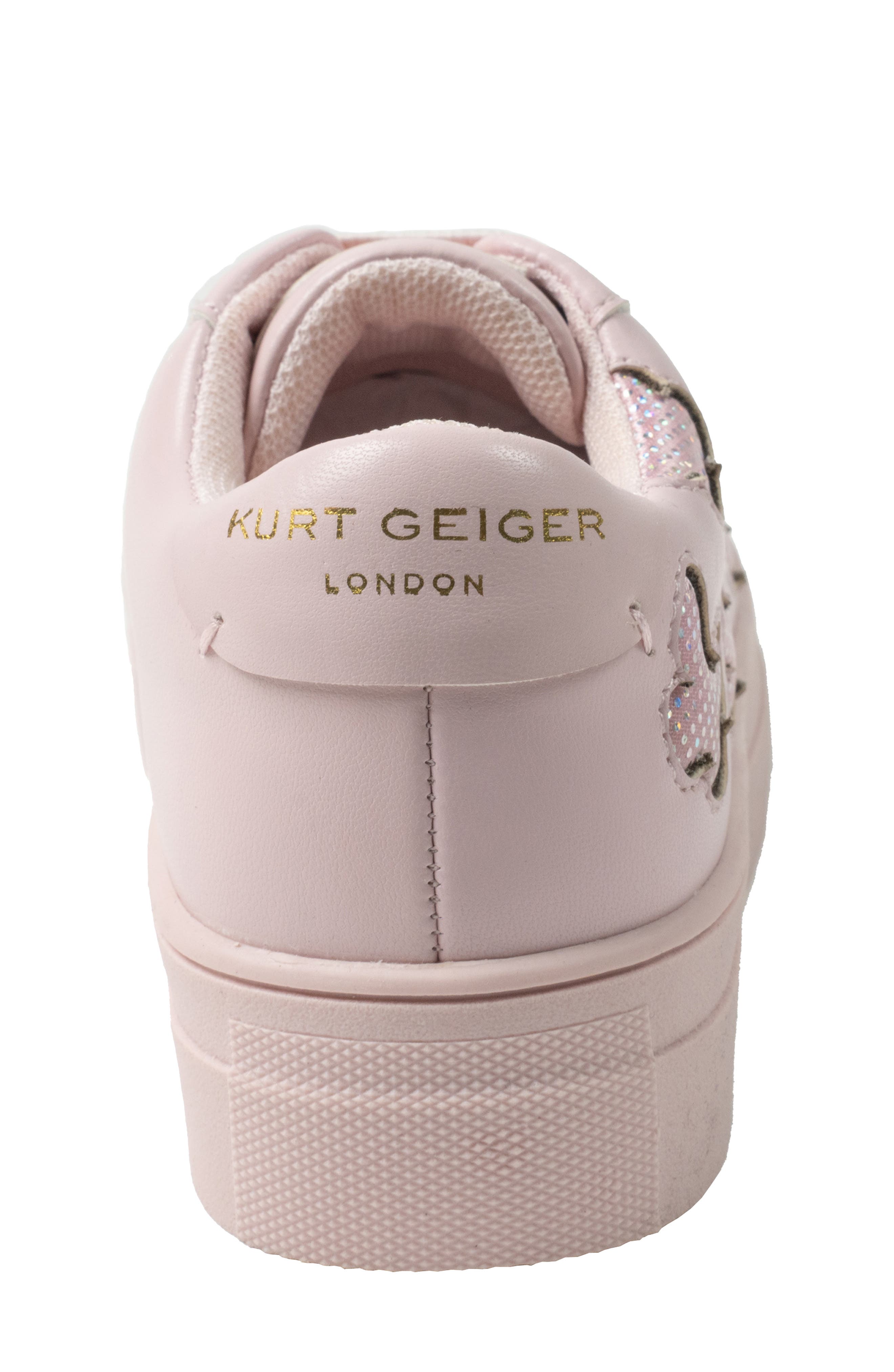Kurt Geiger London Kids' Mini Laney Butterfly Sneaker, Alternate, color, Blush