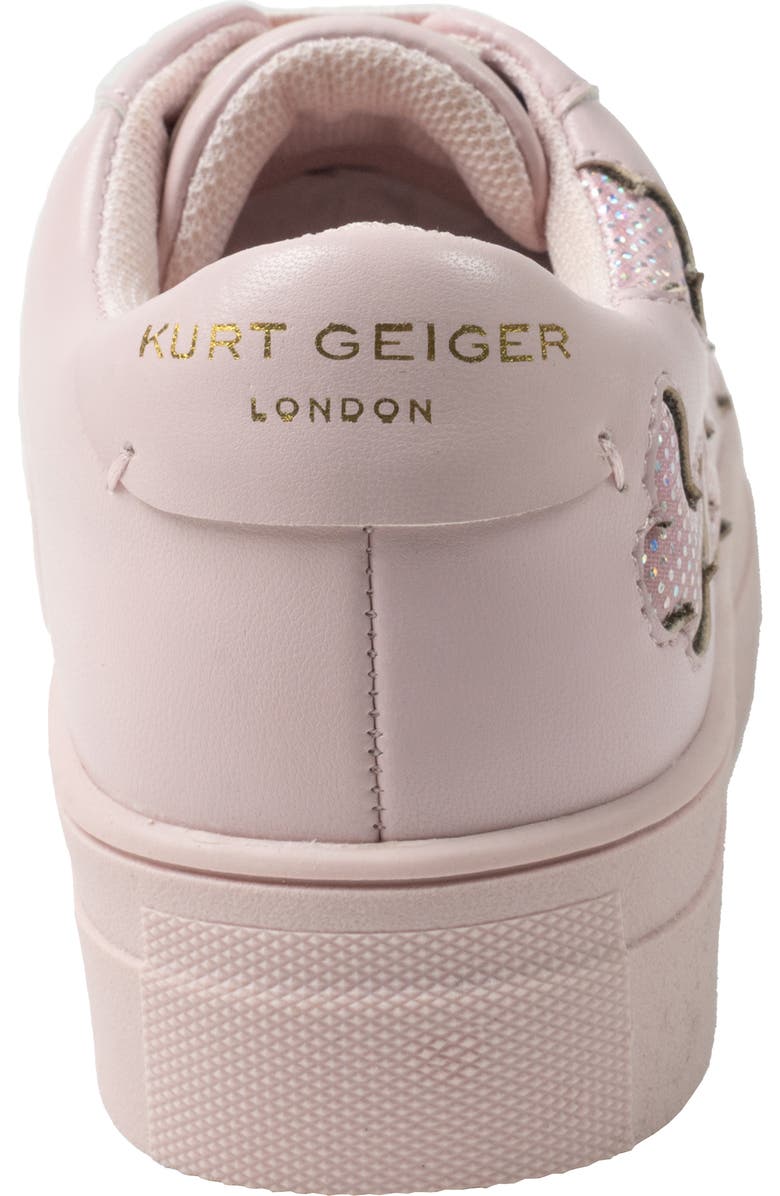 Kurt Geiger London Kids' Mini Laney Butterfly Sneaker, Alternate, color, Blush
